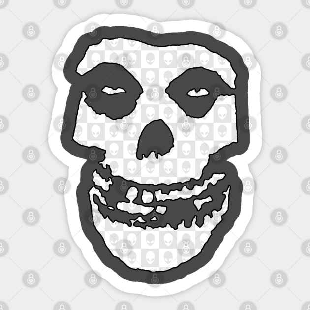 Crimson Ghost - White Aliens Sticker by Controlled Chaos